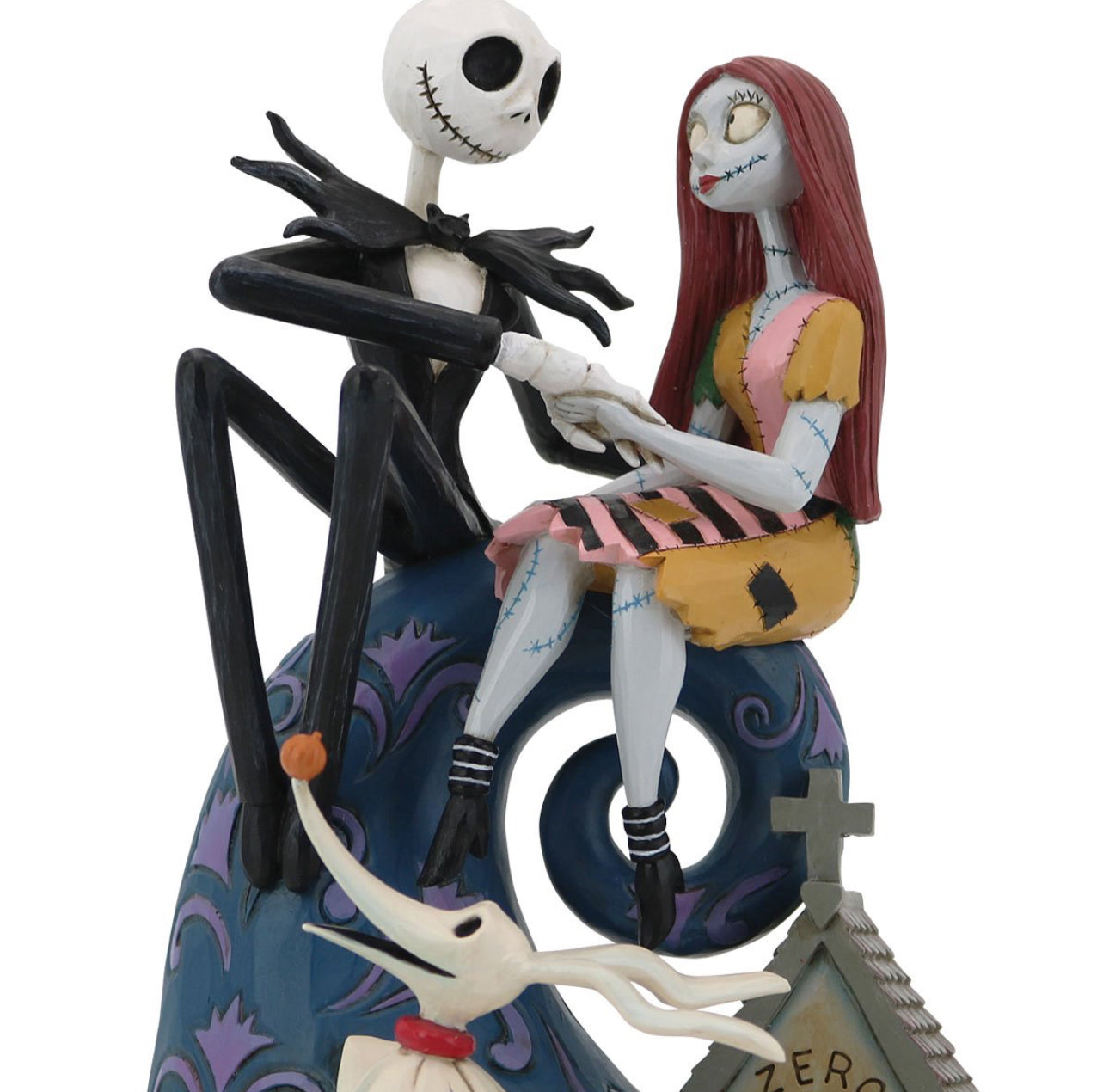 Disney Traditions The Nightmare Before Christmas Jack, Sally, and Zero on Hill by Jim Shore Statue